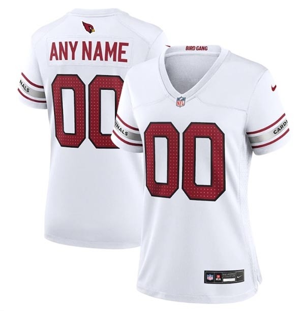 Women's Arizona Cardinals Active Player Custom New White Stitched Game Jersey(Run Small)(Name and number remark in comment column)