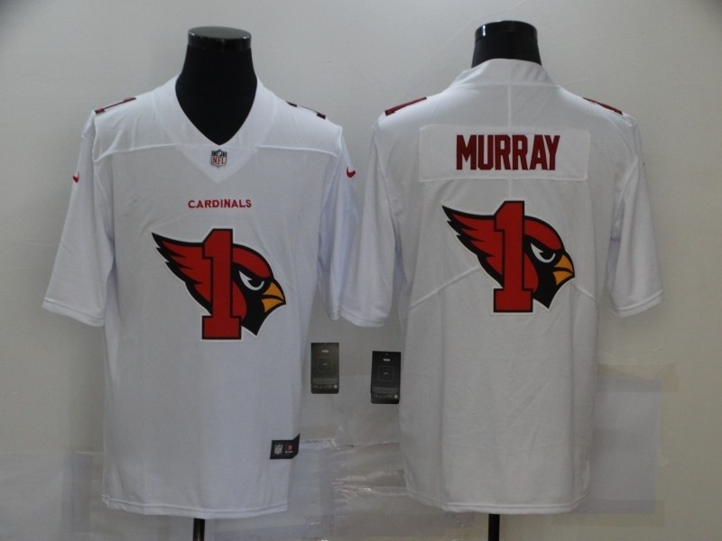 Nike Cardinals #1 Kyler Murray White Shadow Logo Limited Jersey