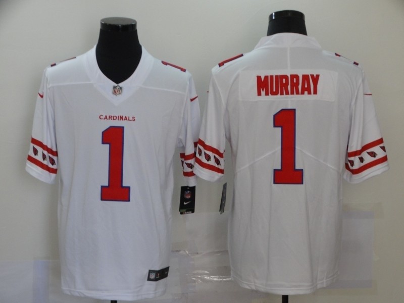 Nike Cardinals #1 Kyler Murray White Team Logos Fashion Vapor Limited Jersey