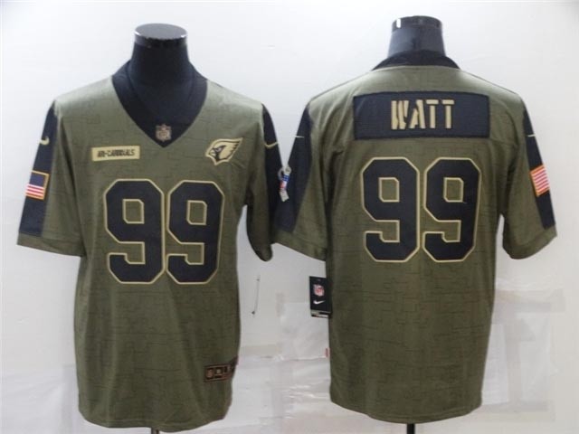 Arizona Cardinals #99 J.J. Watt 2021 Olive Salute To Service Limited Jersey