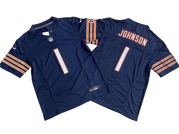 Men's Chicago Bears #1 Jaylon Johnson Blue Vapor F.U.S.E. Limited Jersey