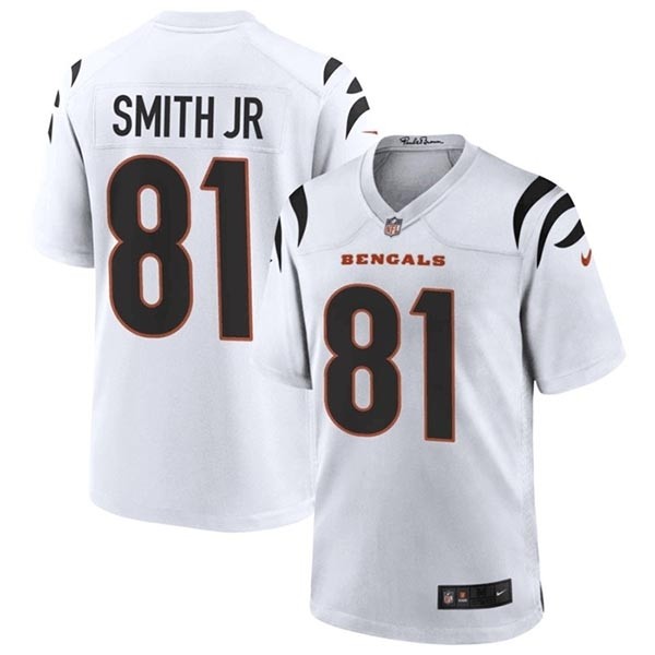 Men's Cincinnati Bengals #81 Irv Smith Jr. White Stitched Game Jersey