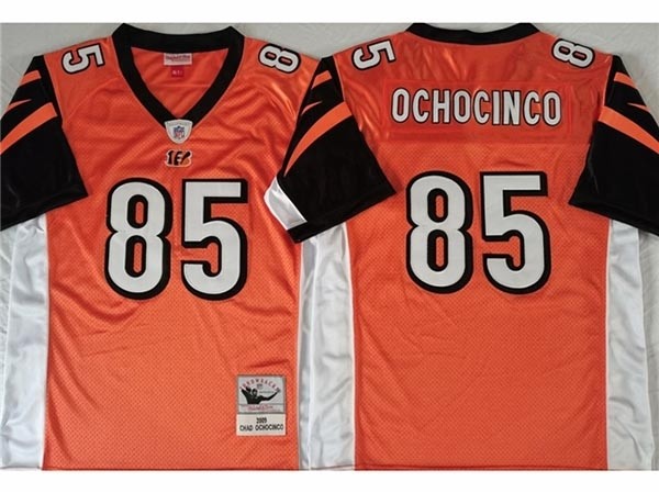 Men's Cincinnati Bengals #85 Chad 'Ochocinco' Johnson 2009 Throwback Orange Jersey