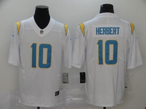 Nike Chargers #10 Justin Herbert White 2020 NFL Draft First Round Pick Vapor Untouchable Limited Jersey