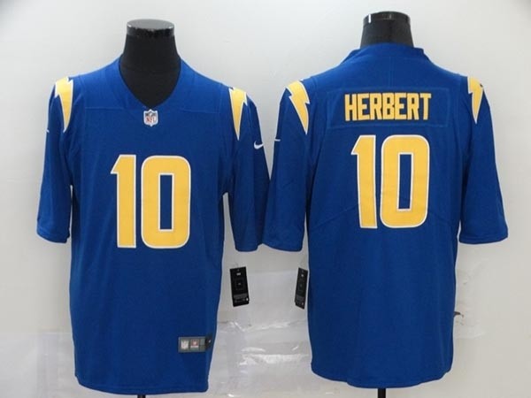 Nike Chargers #10 Justin Herbert Royal 2020 NFL Draft First Round Pick Vapor Untouchable Limited Jersey