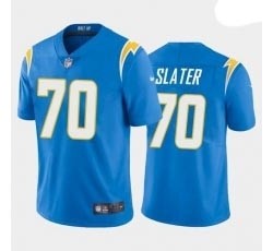 Men's Los Angeles Charger #70 Rashawn Slater Blue 2021 NFL Draft Vapor Limited Jersey