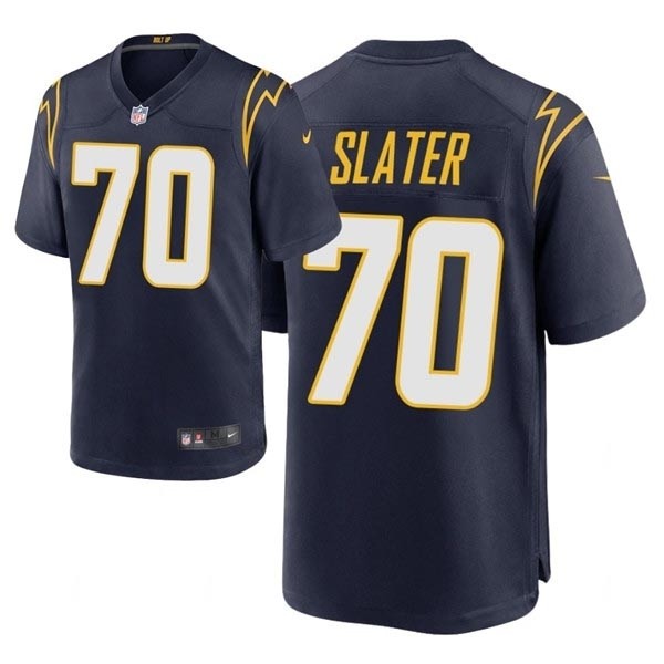 Men's Los Angeles Charger #70 Rashawn Slater Navy 2021 NFL Draft Alternate Game Jersey