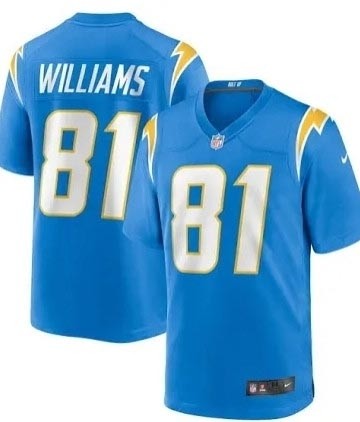 Nike Chargers #81 Mike Williams Light Blue Vapor Untouchable Limited Jersey