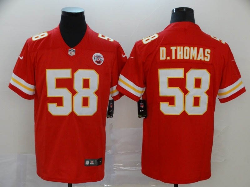 NFL Chiefs #58 Derrick Thomas Red Vapor Untouchable Limited Jersey