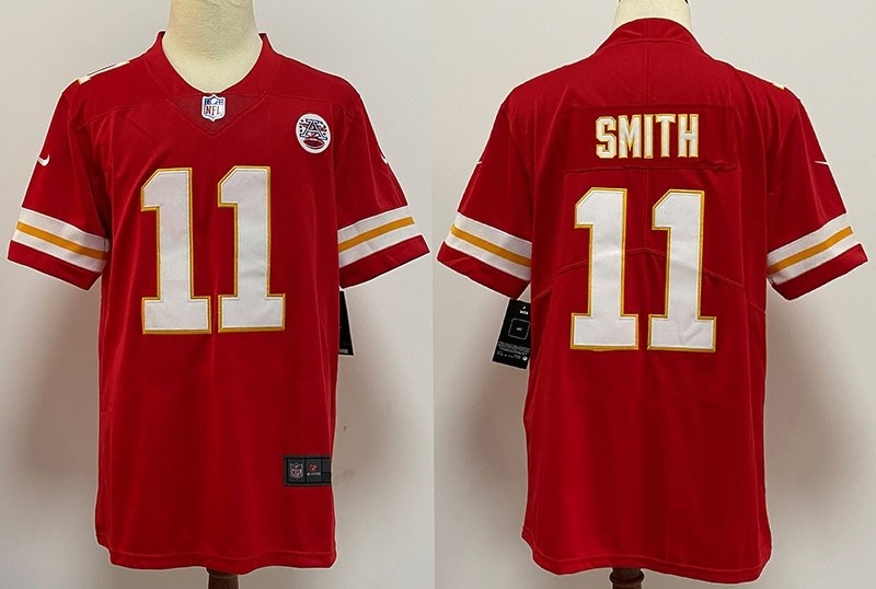 NFL Chiefs #11 Smith Red Vapor Untouchable Limited Jersey