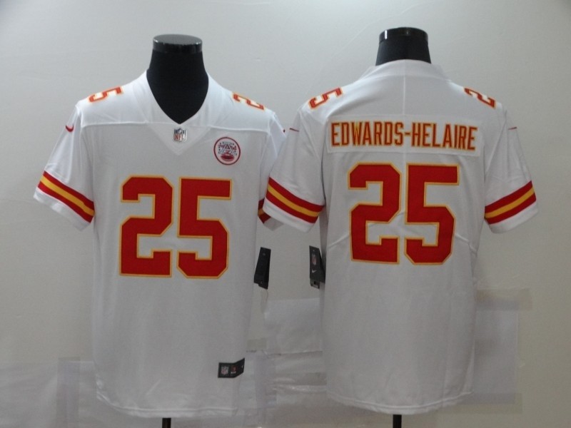 Nike Chiefs #25 Clyde Edwards-Helaire White 2020 NFL Draft First Round Pick Vapor Untouchable Limited Jersey