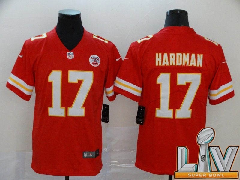 Men's Kansas City Chiefs #17 Haroman Red 2021 Super Bowl LV Vapor Untouchable Limited NFL Jersey