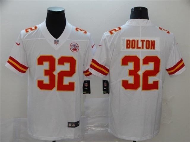 Men's Kansas City Chiefs #32 Nick Bolton White Vapor Limited Jersey