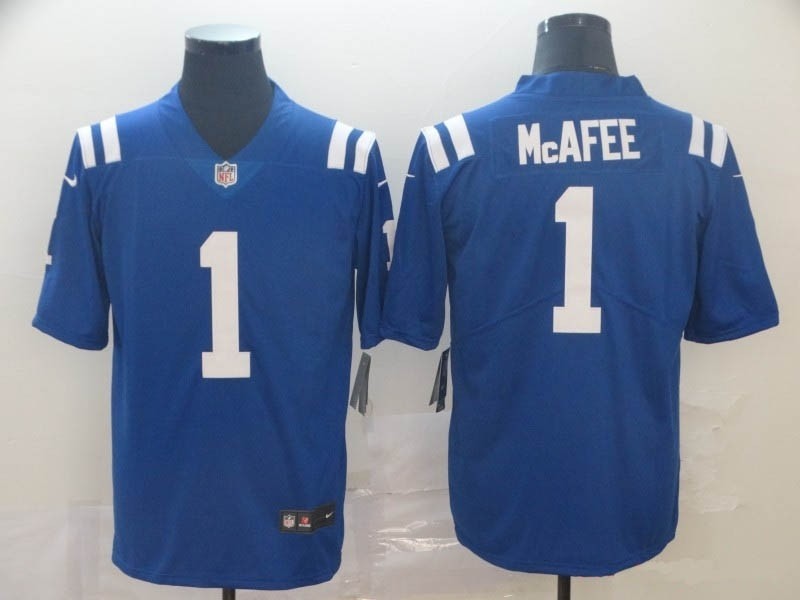 NFL Indianapolis Colts #1 McAfee blue Vapor Untouchable Limited Jersey