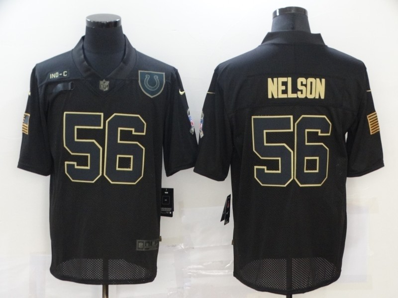 Nike Colts #56 Quenton Nelson Black 2020 Salute To Service Limited Jersey