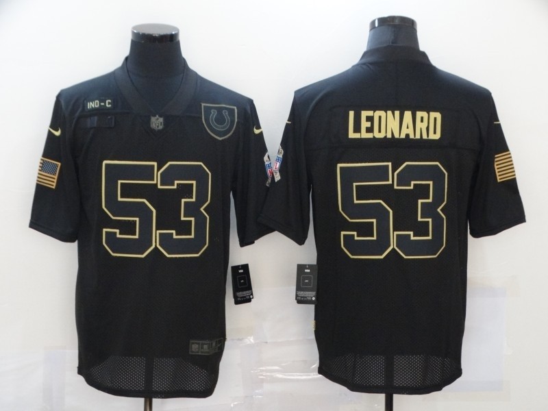 Nike Colts #53 Darius Leonard Black 2020 Salute To Service Limited Jersey