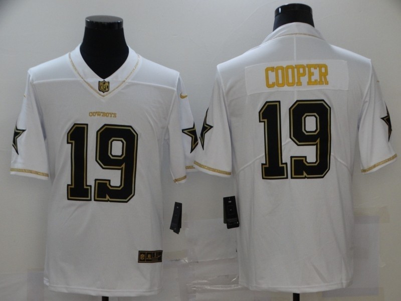 Nike Cowboys #19 Amari Cooper White Gold Vapor Untouchable Jersey