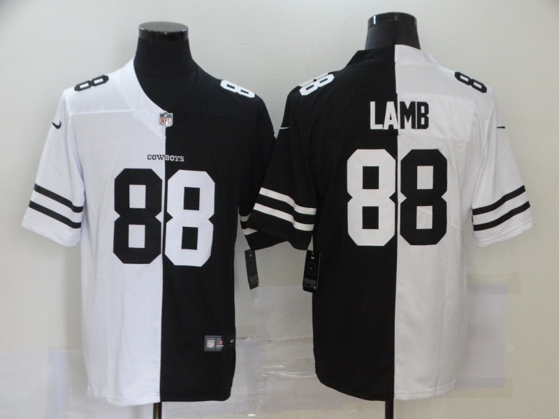 Nike Cowboys #88 Ceedee Lamb Black And White Split Vapor Untouchable Limited Jersey