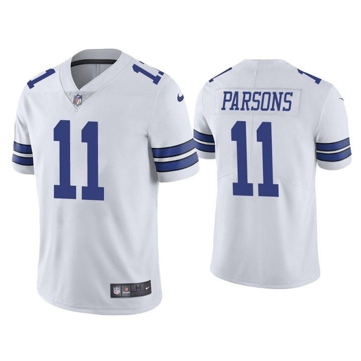 Men's Dallas Cowboys #11 Micah Parsons White 2021 NFL Draft Vapor Limited Jersey