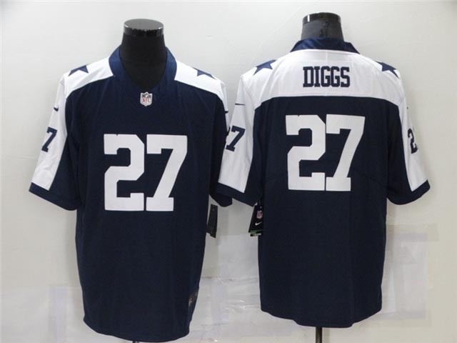 Dallas Cowboys #27 Trevon Diggs Thanksgiving Blue Vapor Limited Jersey