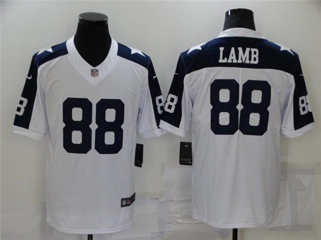 Dallas Cowboys #88 CeeDee Lamb Thanksgiving White Vapor Limited Jersey