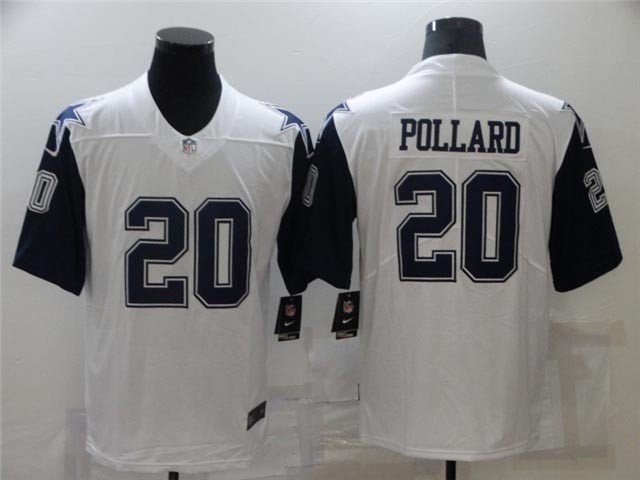 Dallas Cowboys #20 Tony Pollard White Alternate Vapor Limited Jersey