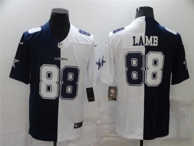 Dallas Cowboys #88 CeeDee Lamb Split Blue-White Limited Jersey