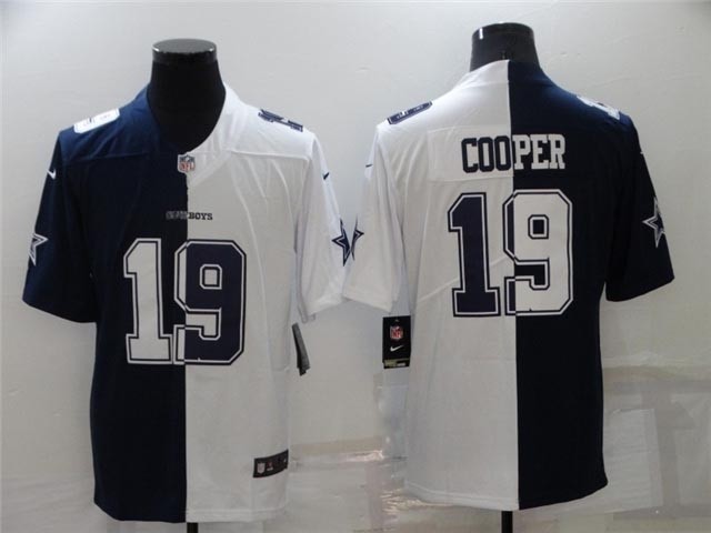 Dallas Cowboys #19 Amari Cooper Split Blue-White Limited Jersey