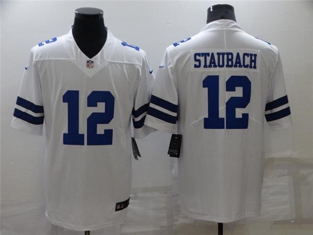 Dallas Cowboys #12 Roger Staubach White Vapor Limited Jersey