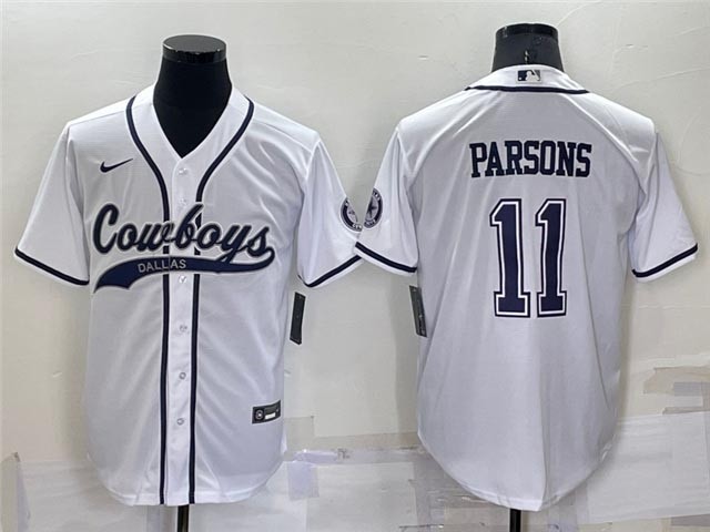 NFL Dallas Cowboys #11 Micah Parsons White Baseball Cool Base Jersey