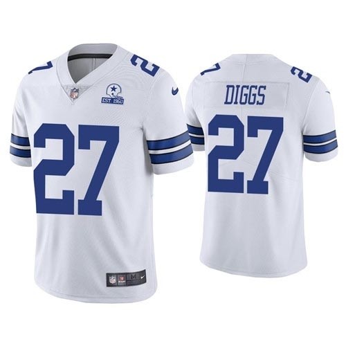 Men's Dallas Cowboys #27 Trevon Diggs White Established In 1960 Patch NFL Vapor Untouchable Limited Jersey