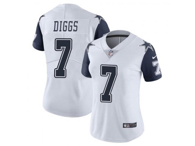 Women's Dallas Cowboys #7 Trevon Diggs White Alternate Vapor Limited Jersey