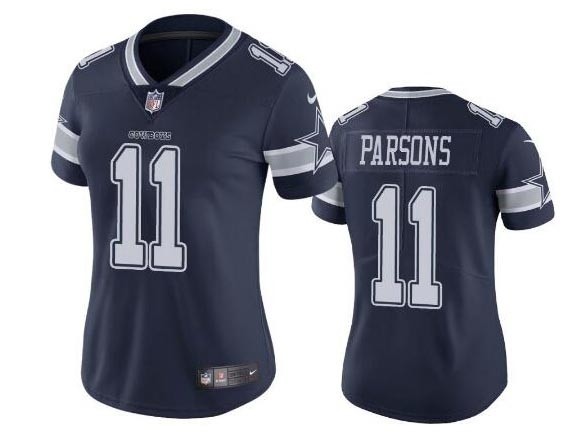 Women's Dallas Cowboys #11 Micah Parsons Blue Vapor Limited Jersey