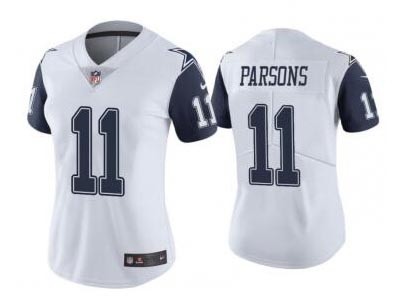 Women's Dallas Cowboys #11 Micah Parsons White Alternate Vapor Limited Jersey