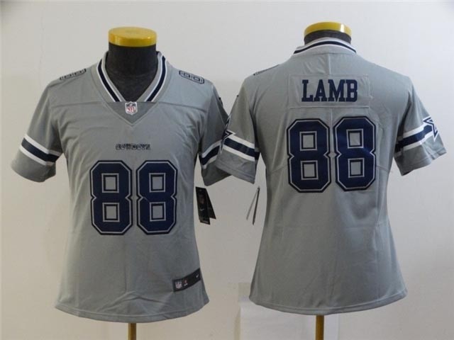 Youth Dallas Cowboys #88 CeeDee Lamb Gray Inverted Limited Jersey