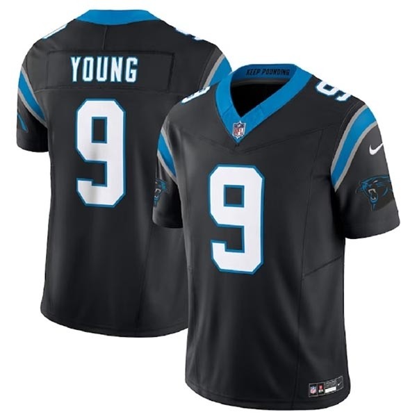 Men's Carolina Panthers #9 Bryce Young Black 2023 F.U.S.E. Vapor Untouchable Stitched Football Jersey