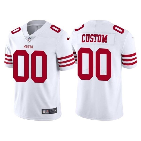 Men's San Francisco 49ers Active Player Custom 2022 New White Vapor Untouchable Stitched Football Jersey(Name and number remark in comment column)