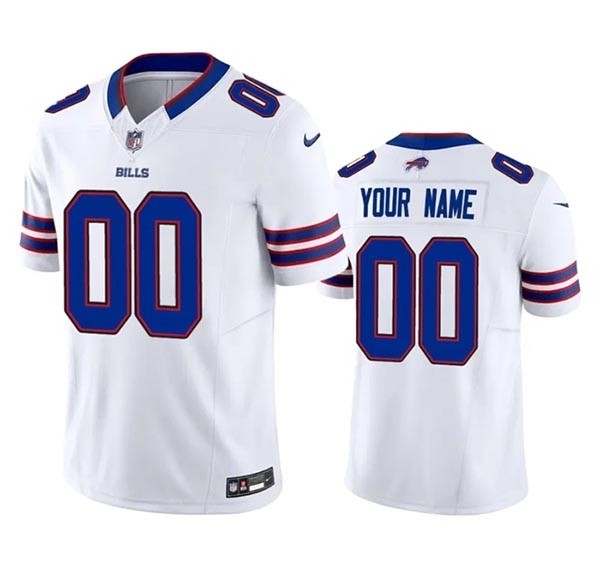 Men's Buffalo Bills Active Player Custom White 2023 F.U.S.E. Vapor Untouchable Limited Stitched Jersey(Name and number remark in comment column)