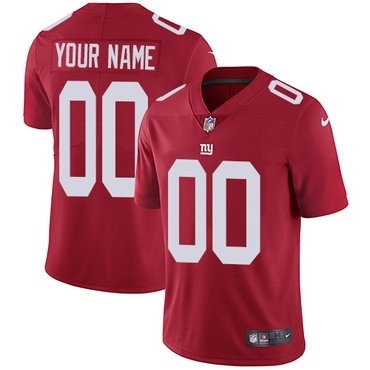 NFL New York Giants Vapor Untouchable Customized Limited Red Alternate Men's Jersey(Name and number remark in comment column)