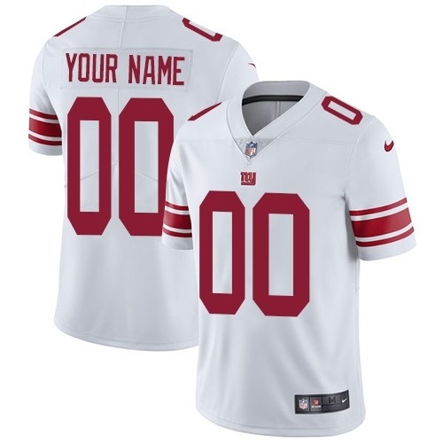 NFL New York Giants Vapor Untouchable Customized Limited White Road Men's Jersey(Name and number remark in comment column)