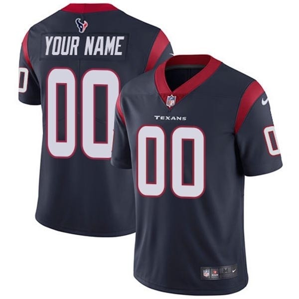 Men's Houston Texans 2023 Draft Custom Navy Vapor Untouchable Limited Stitched Jersey(Name and number remark in comment column)