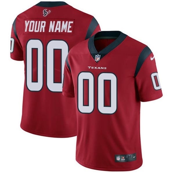 Men's Houston Texans 2023 Draft Custom Red Vapor Untouchable Limited Stitched Jersey(Name and number remark in comment column)