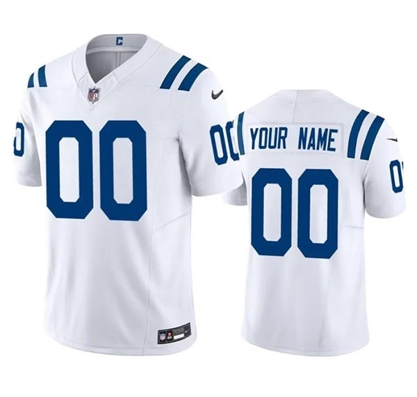 Men's Indianapolis Colts Active Player Custom White 2023 F.U.S.E Vapor Untouchable Stitched Football Jersey(Name and number remark in comment column)