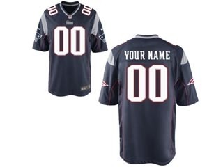 NFL New England Patriots Customized Navy Blue Jersey