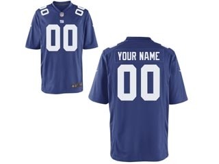 NFL New York Giants Customized Blue Jersey