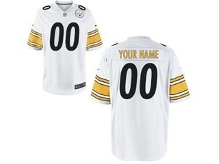 NFL Pittsburgh Steelers Customized white Jersey