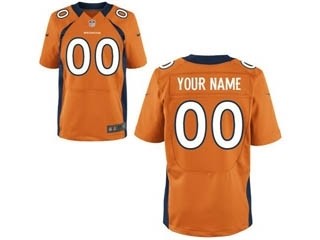 NFL Denver Broncos Customized Orange Jersey