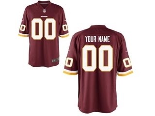 NFL Washington Redskins Customized red Jersey