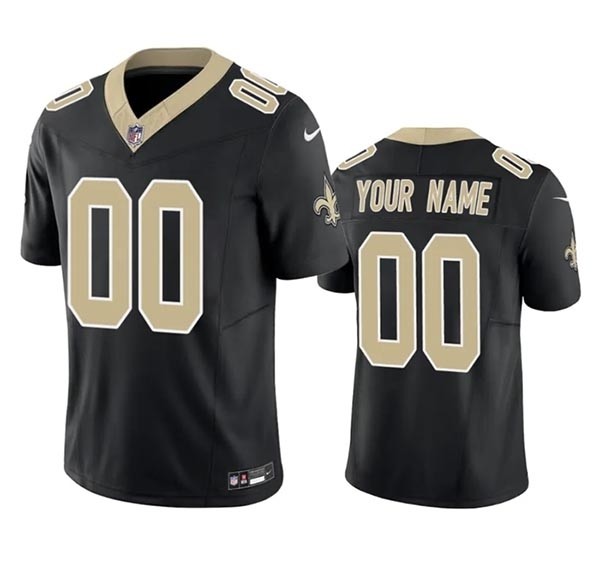 Men's New Orleans Saints Active Player Custom Black 2023 F.U.S.E. Vapor Untouchable Limited Stitched Jersey(Name and number remark in comment column)