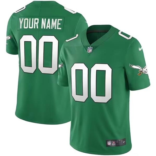 Men's Philadelphia Eagles Customized Green Vapor Untouchable Limited Jersey(Name and number remark in comment column)